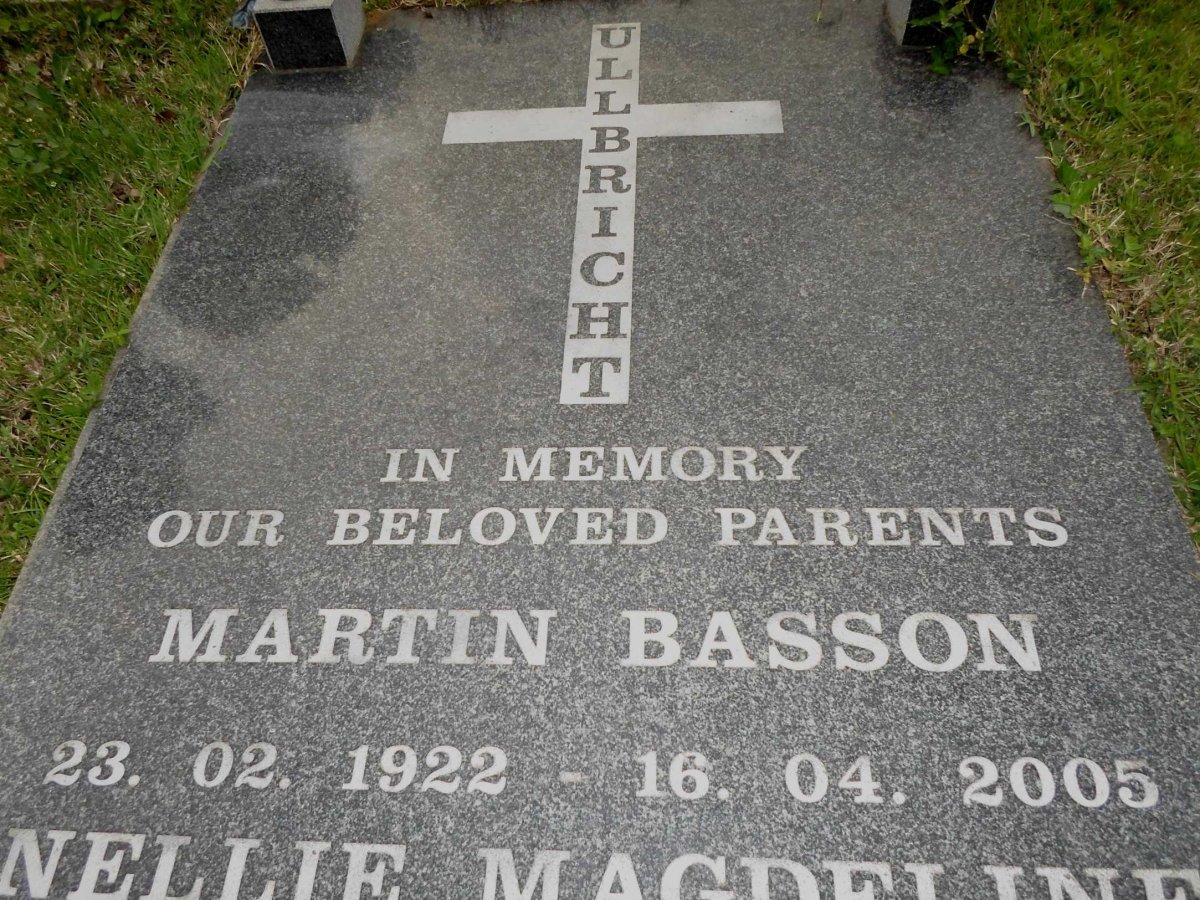 ULLBRICHT Martin Basson 1922-2005 &amp; Nellie Magdeline 1931-1981 :: ULLBRICHT Sandra Geraldine 1962-1963