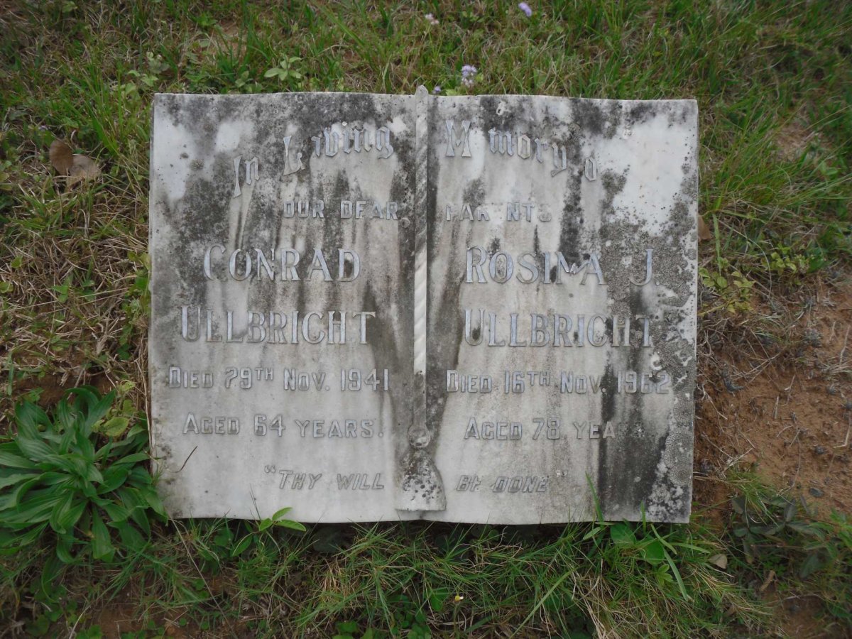 ULLBRICHT Conrad -1941 &amp; Rosina J. -1962