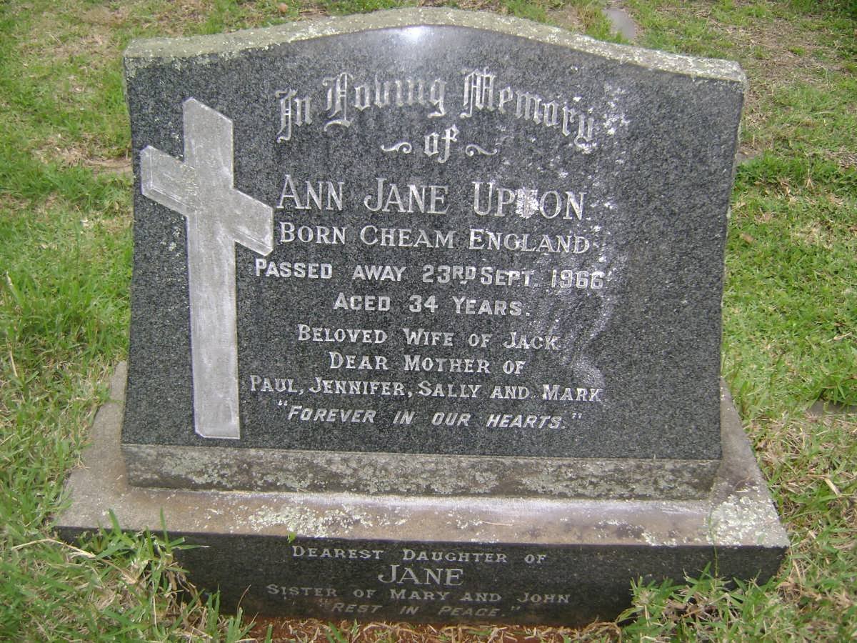 UPTON Ann Jane -1966
