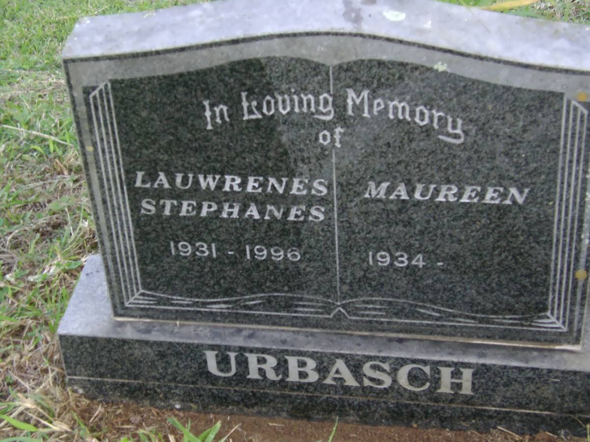 URBASCH Lauwrenes Stephanes 1931-1996 &amp; Maureen 1934-