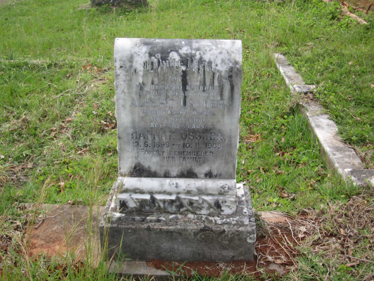 USSHER Albert -1960 &amp; Hannah 1899-1989