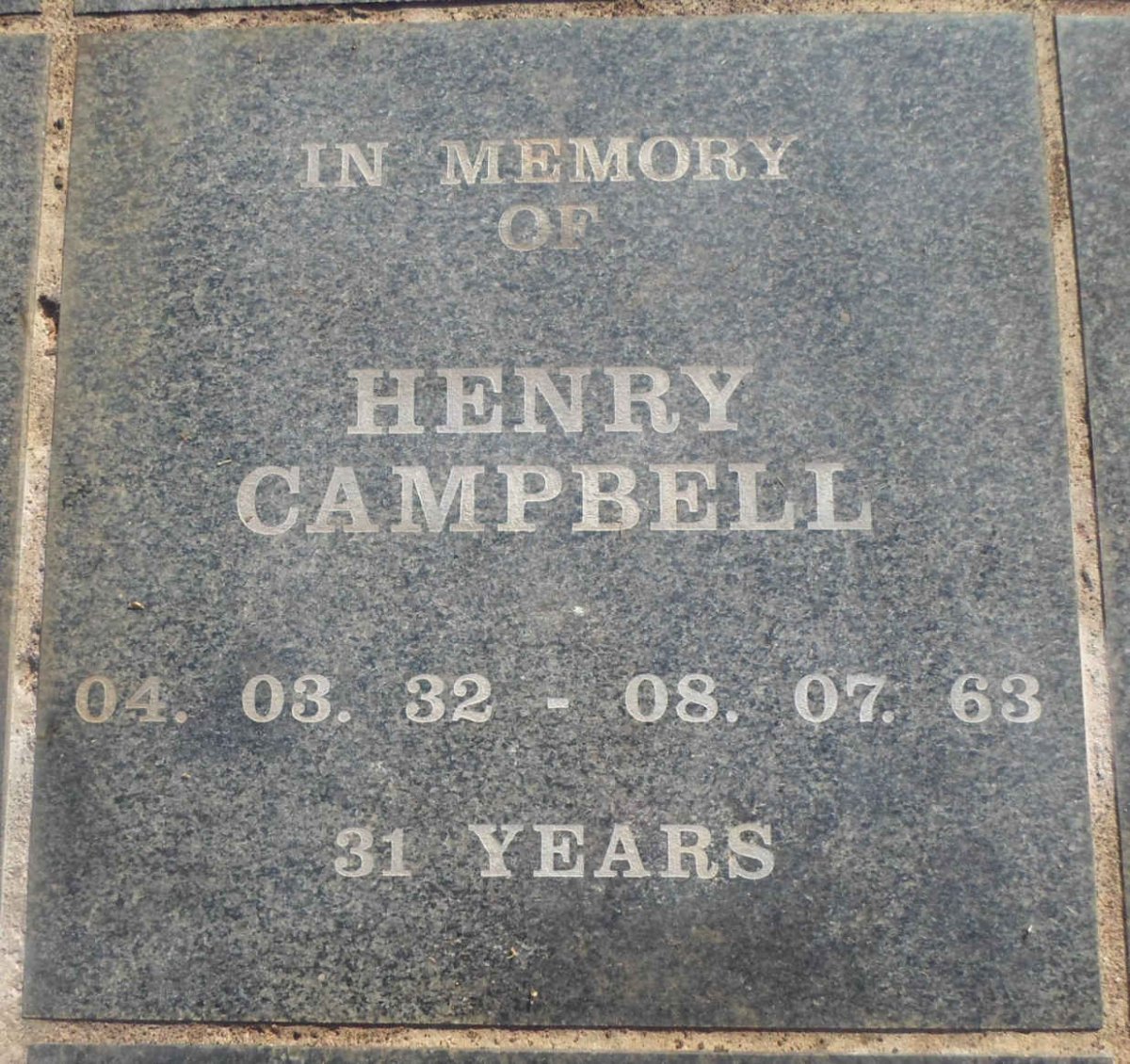 CAMPBELL Henry 1932-1963