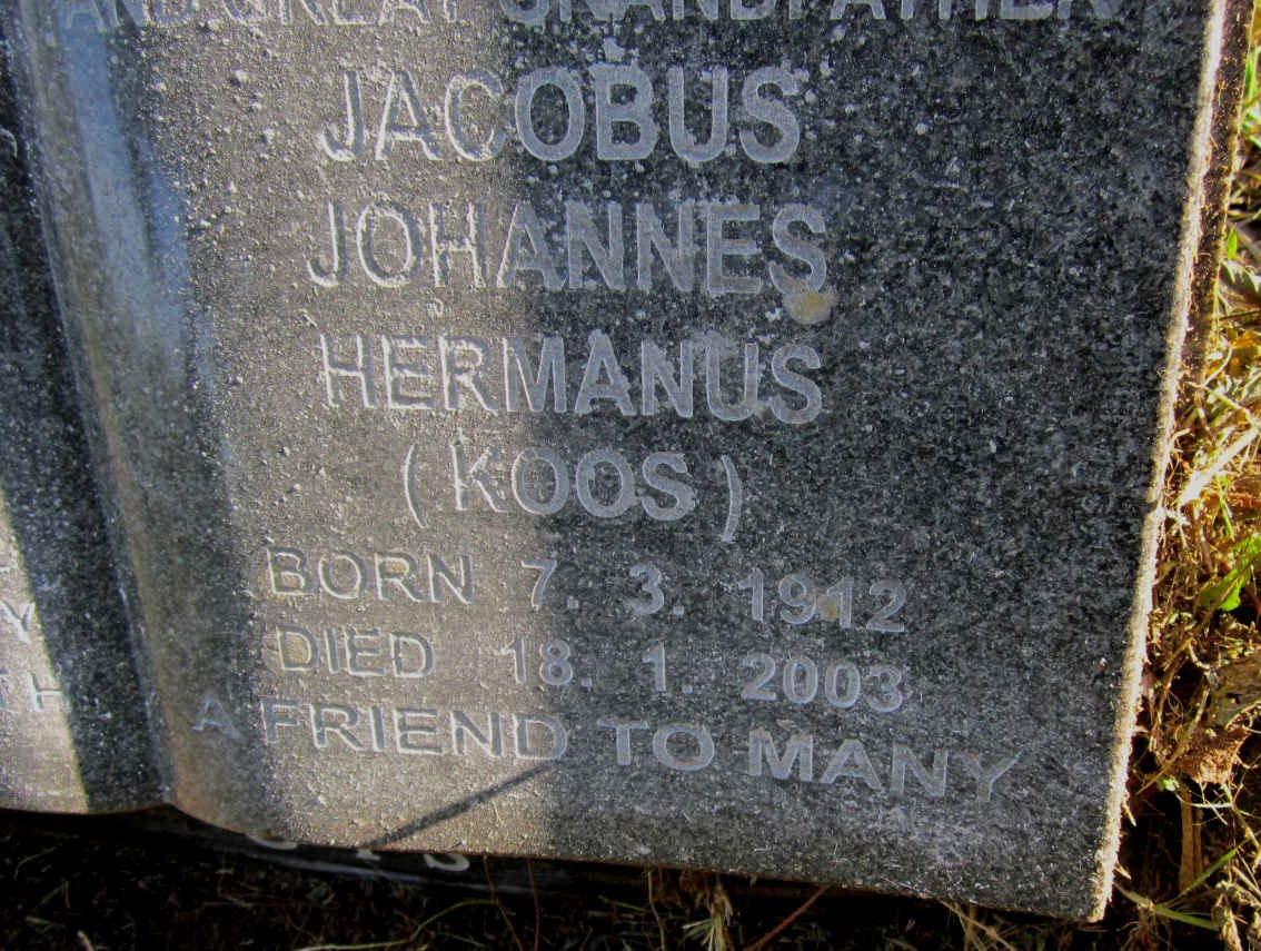 UYS Jacobus Johannes Hermanus 1942-2003