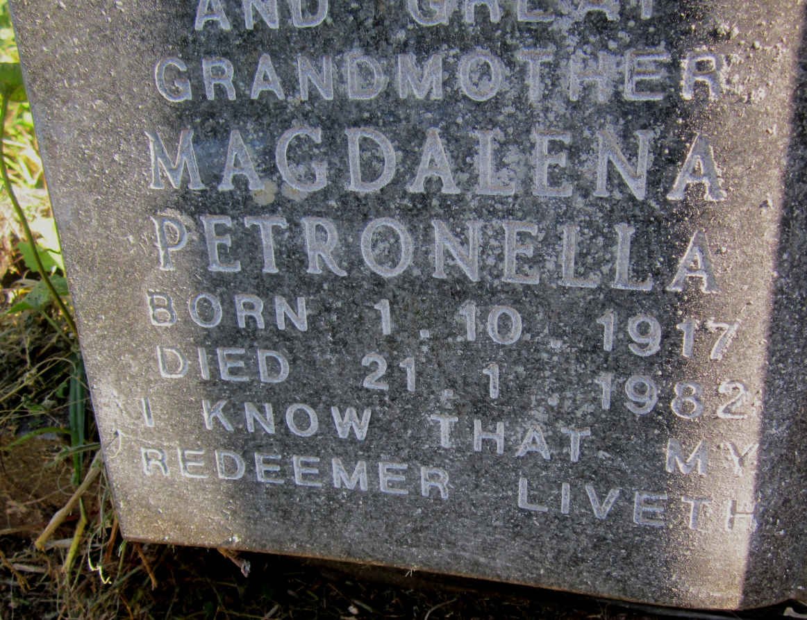 UYS Magdalena Petronella 1917-1982
