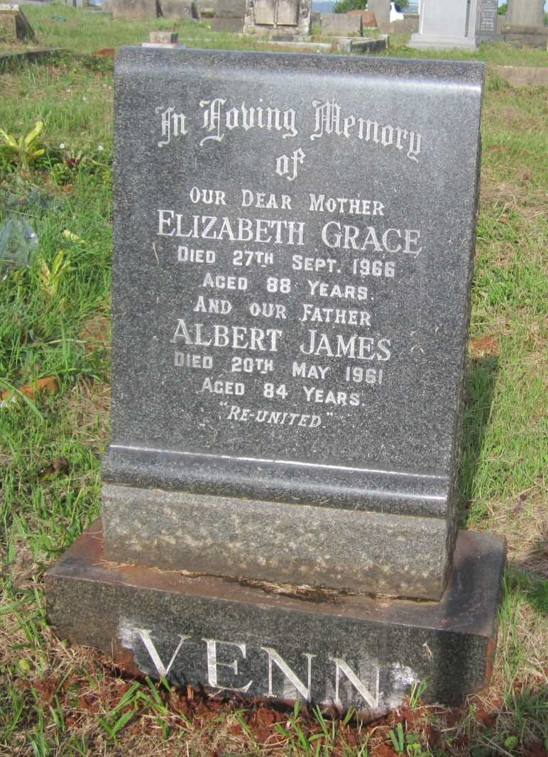 VENN Albert James -1961 &amp; Elizabeth Grace -1966