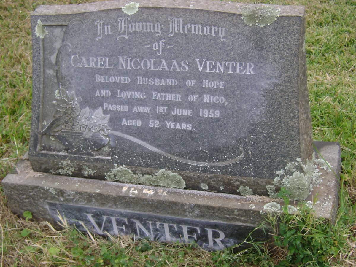 VENTER Carel Nicolaas -1959