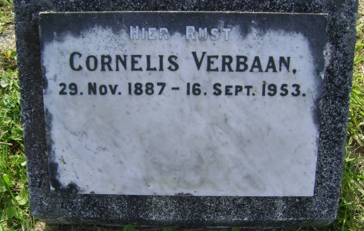 VERBAAN Cornelis 1887-1953