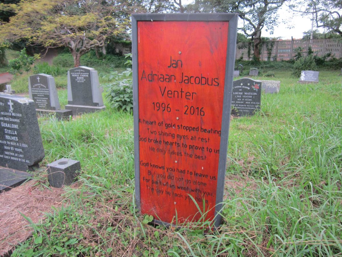 VENTER Jan Adriaan Jacobus 1996-2016