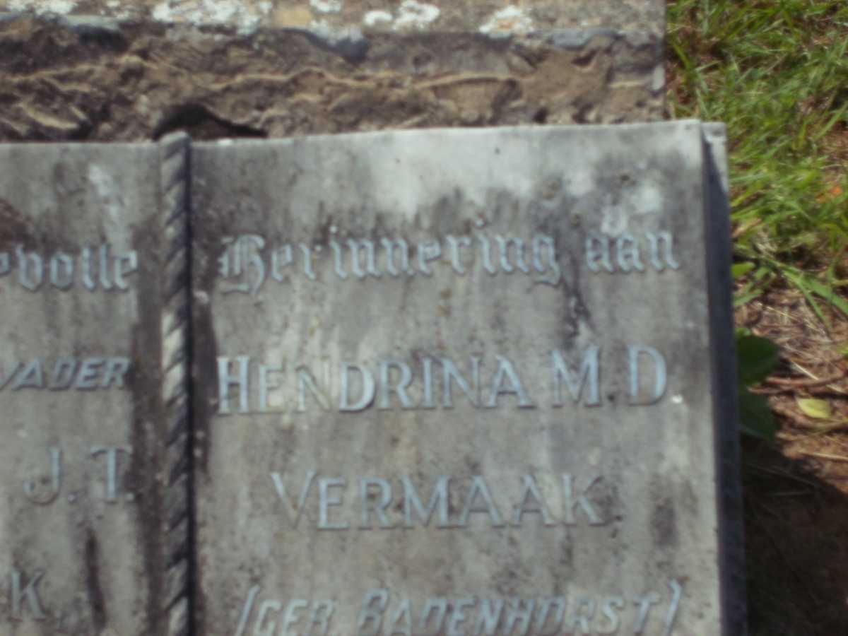 VERMAAK Coenraad J.T. -1956 &amp; Hendrina M.D. BADENHORST 1884-1967