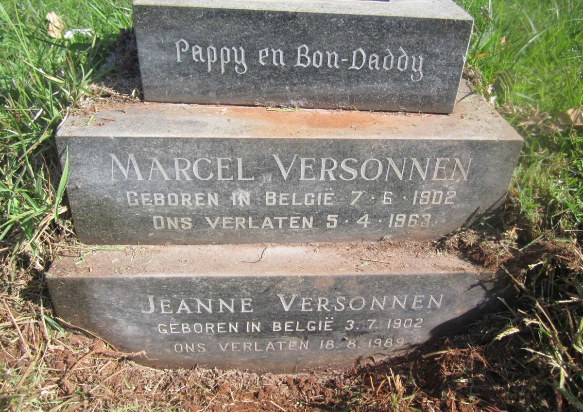 VERSONNEN Marcel 1902-1963 &amp; Jeanne 1902-1989