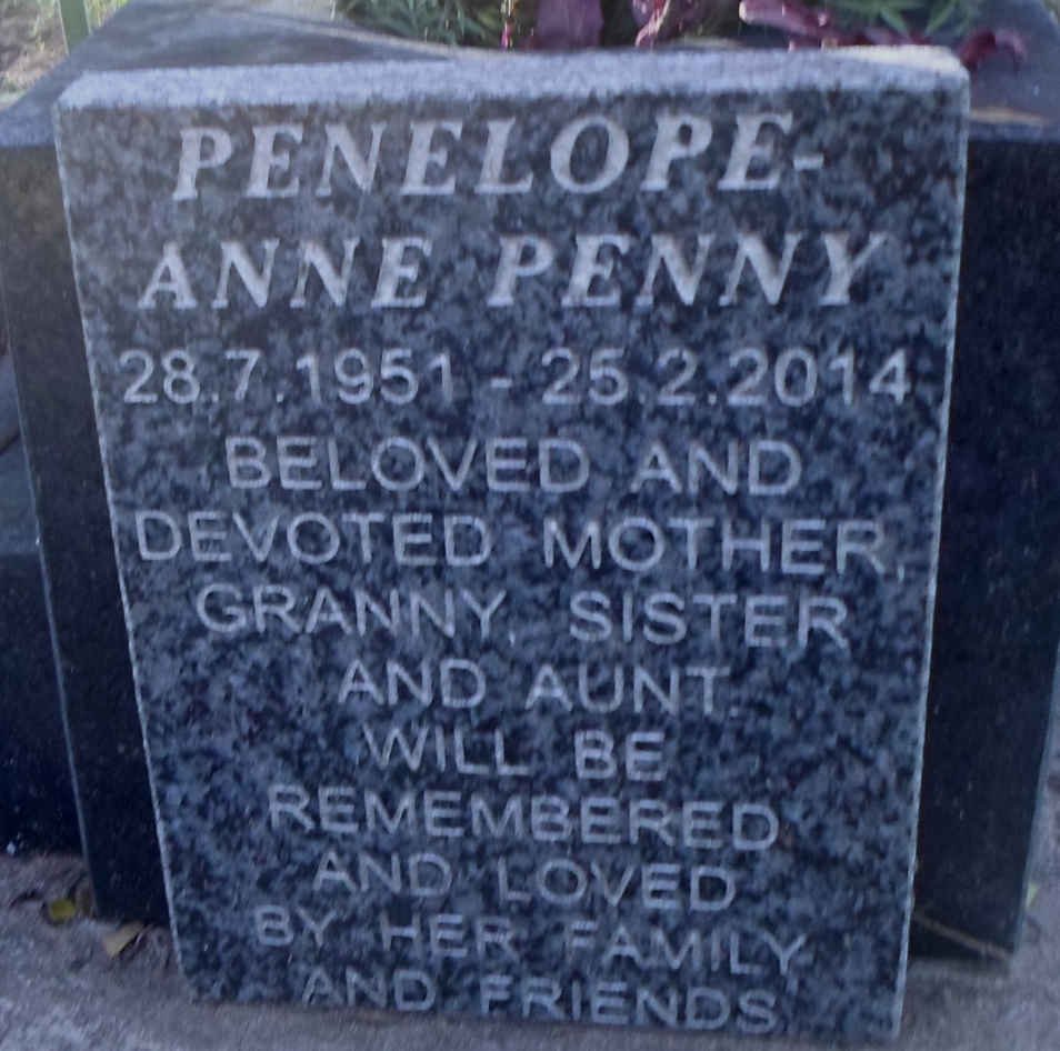PENNY Penelope Anne 1951-2014