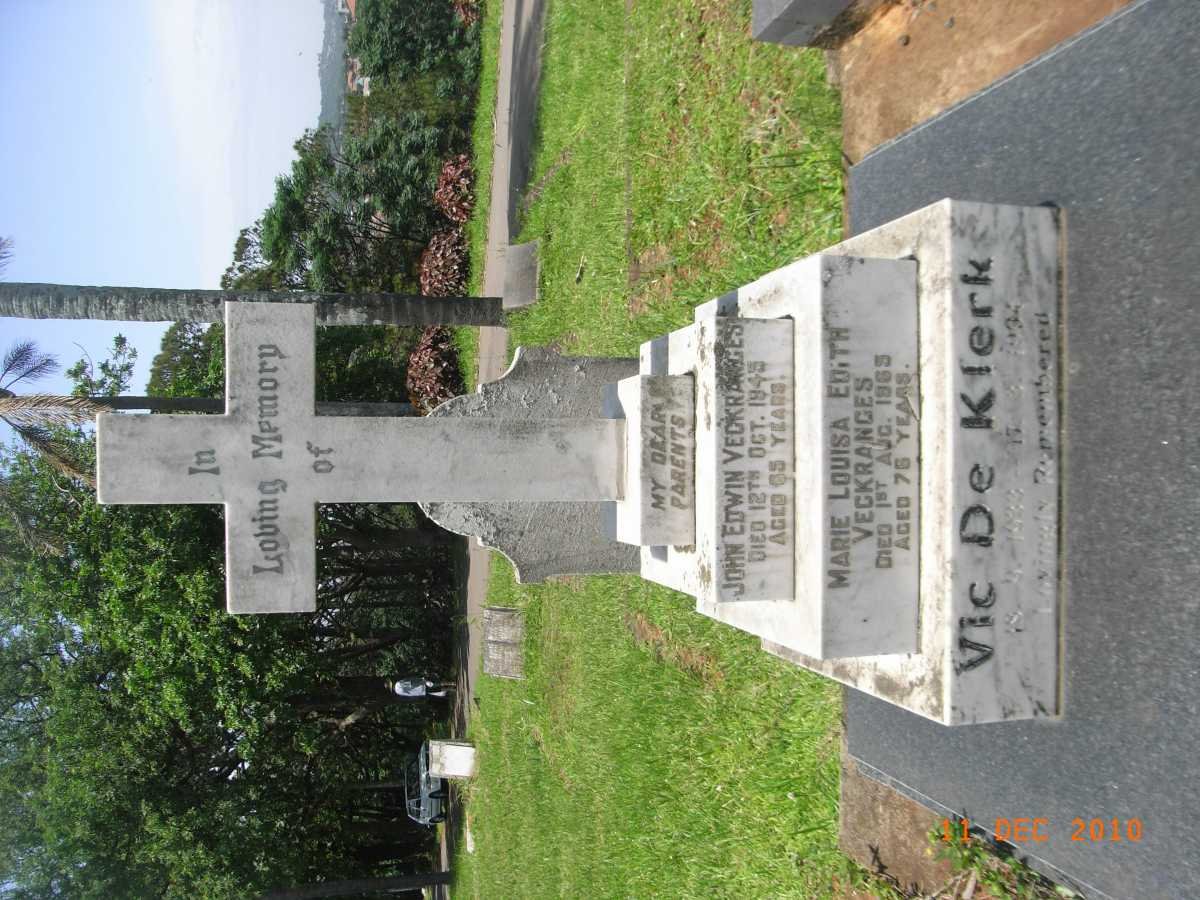 VECKRANGES John Edwin -1945 &amp; Marie Louisa Edith -1965 :: KLERK Vic, de 1933-1994