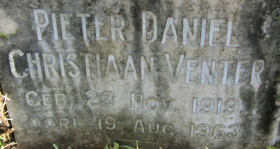 VENTER Pieter Daniel Christiaan 1919-1963