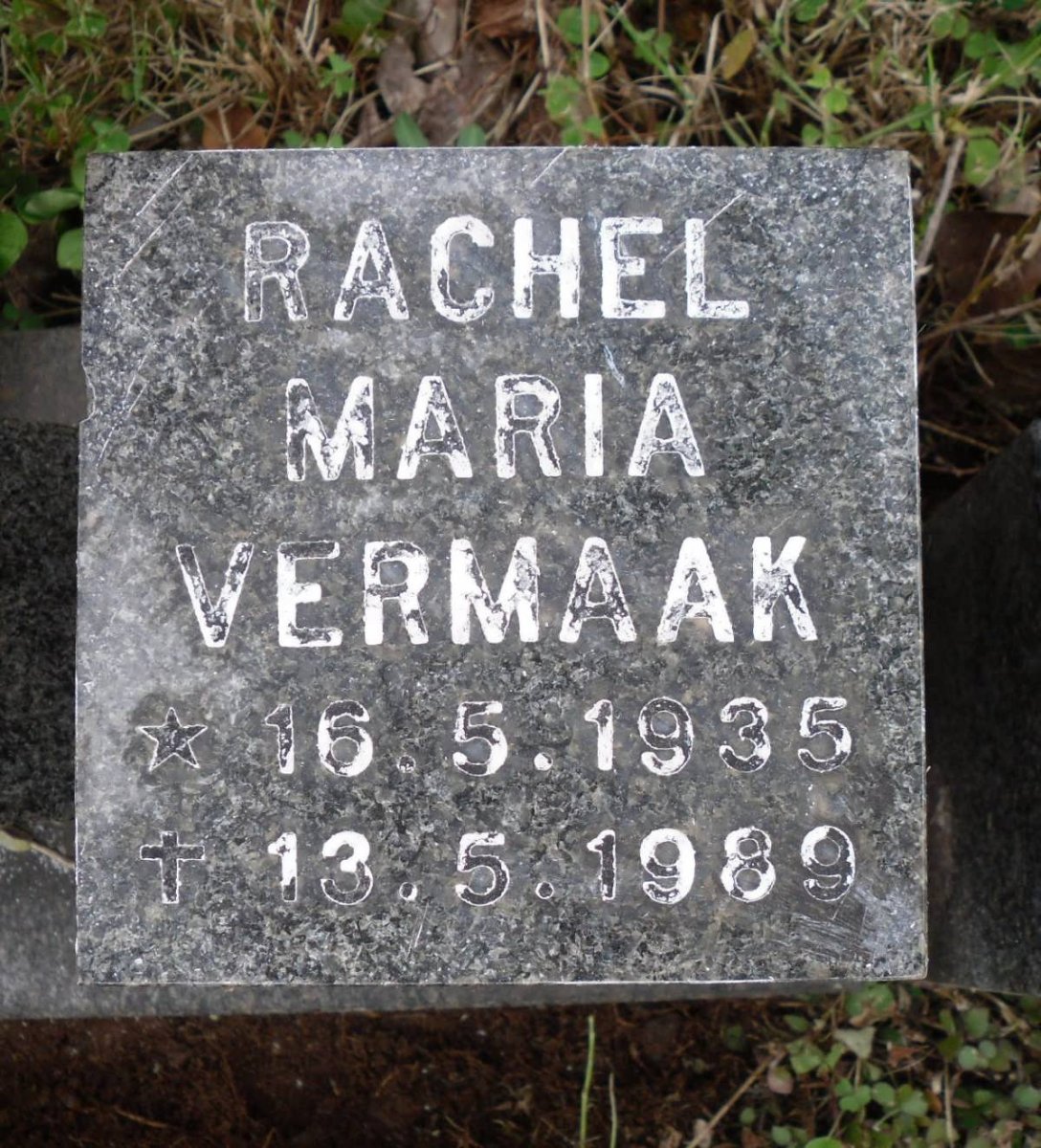 VERMAAK Rachel Maria 1935-1989