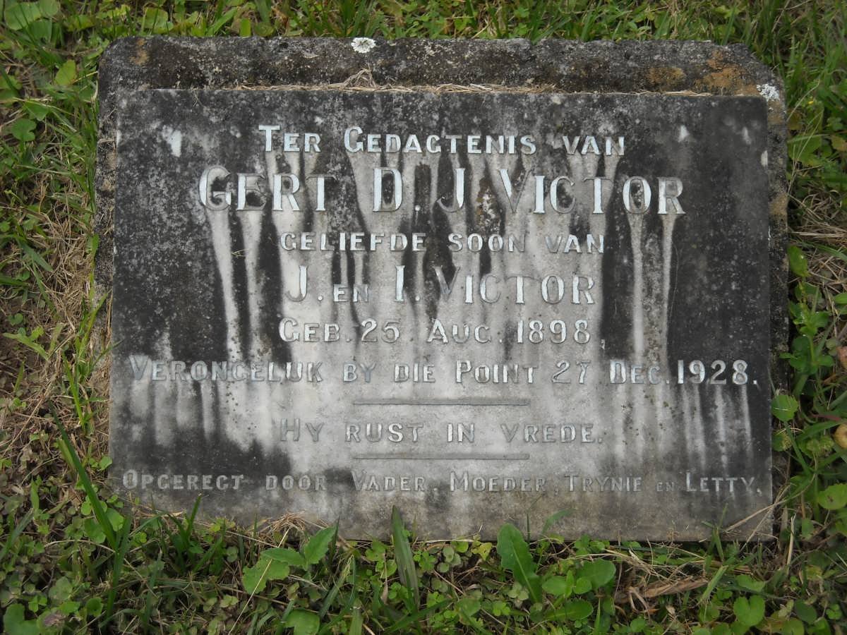 VICTOR Gert D.J. 1898-1928