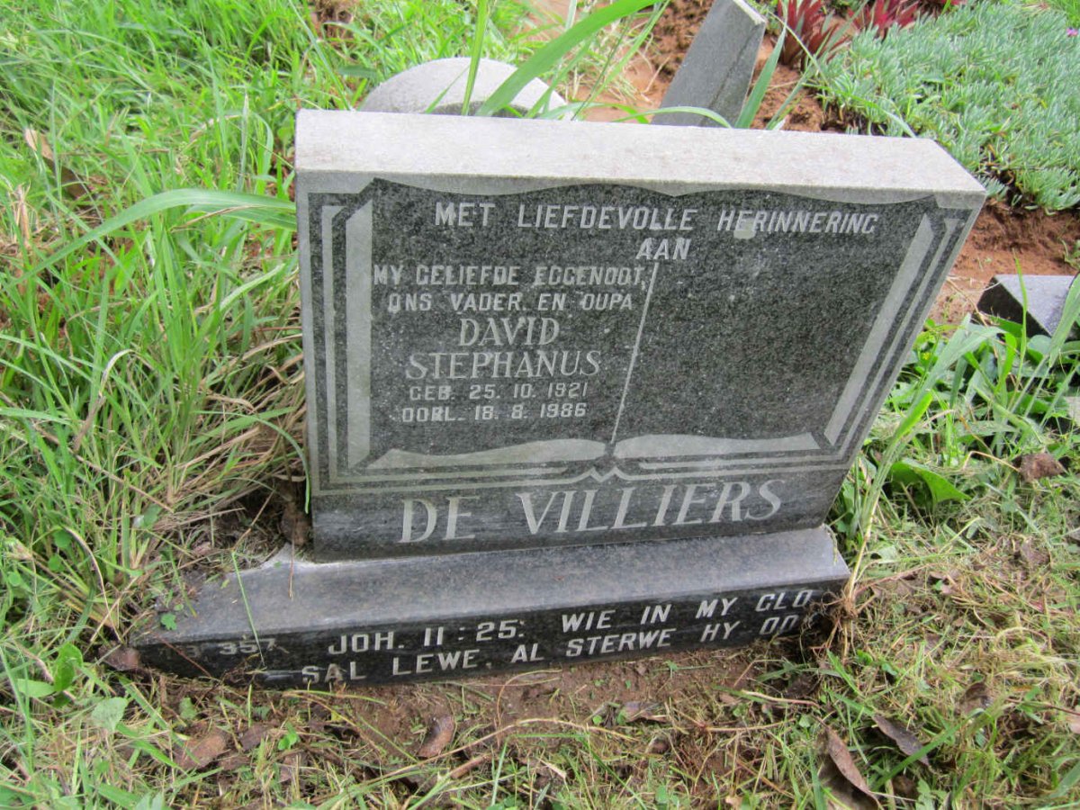 VILLLIERS David Stephanus, de 1921-1986