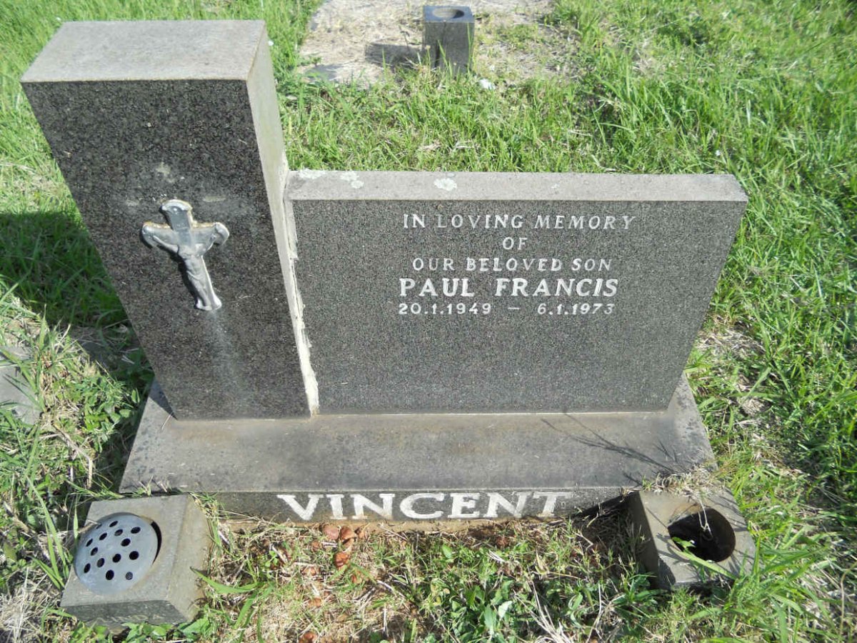 VINCENT Paul Francis 1949-1973