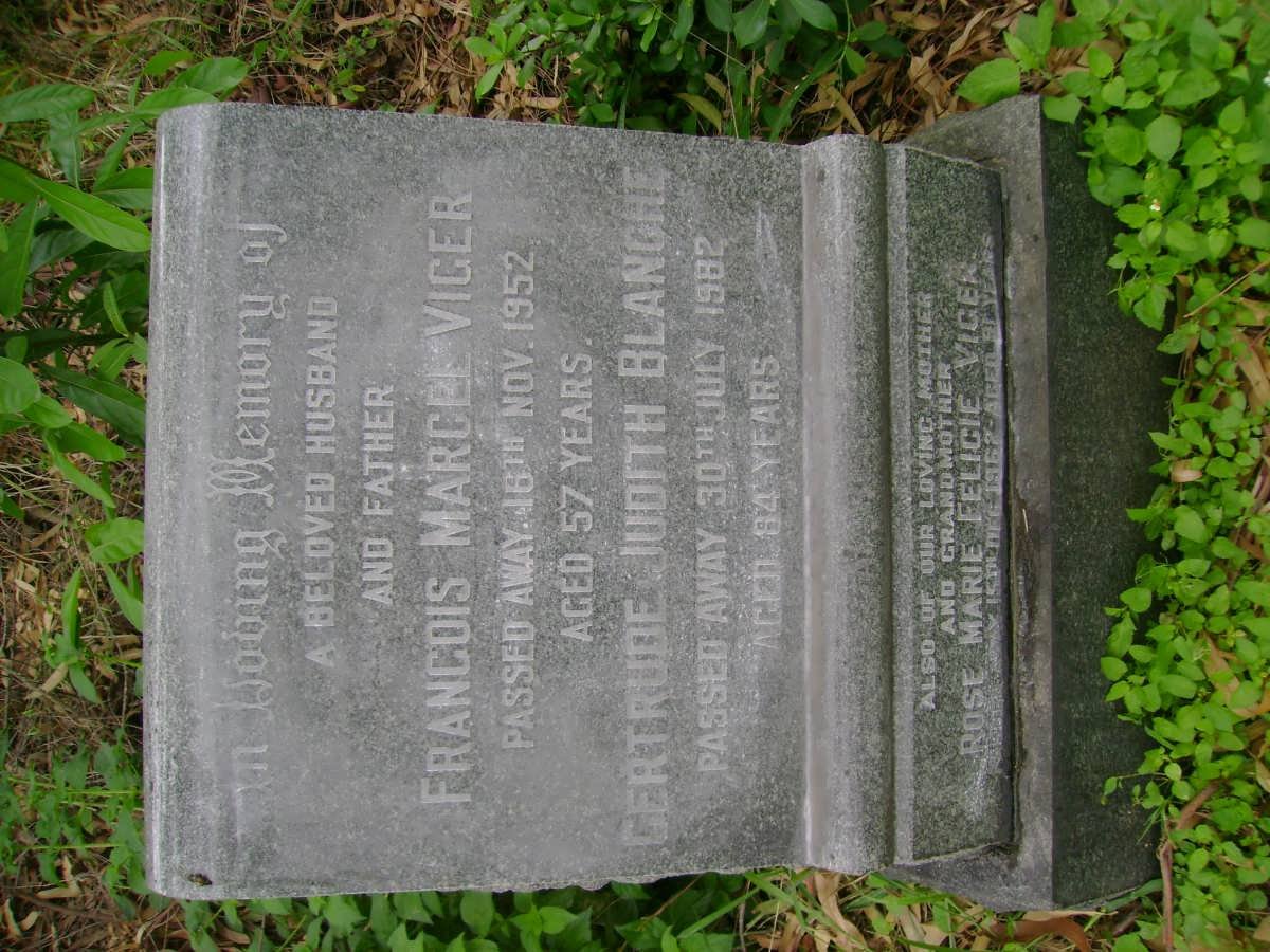 VIGER Francois Marcel -1952 &amp; Gertrude Judith Blanche -1982 :: VIGER Rose Marie Felicie -1962