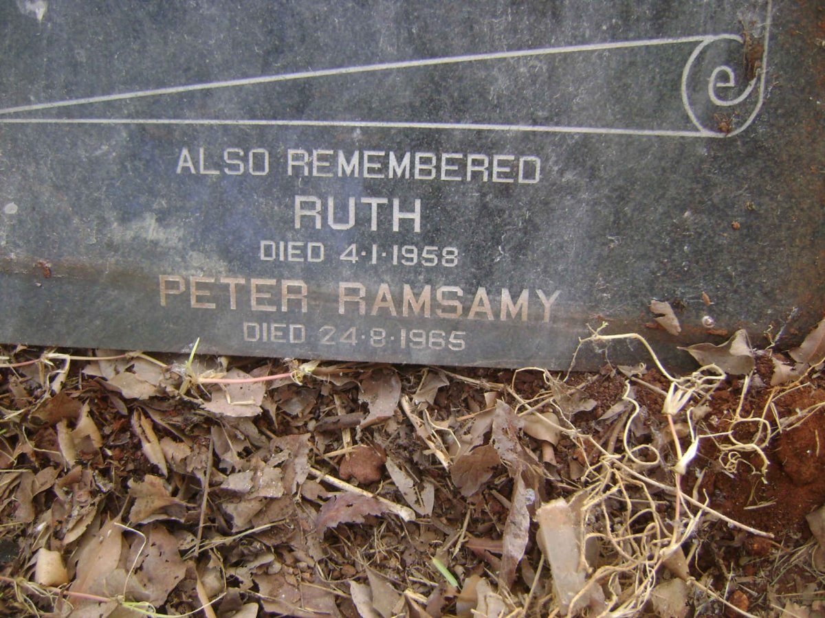 VICTOR F. -1985 :: VICTOR Ruth -1958 :: RAMSAMY Peter -1965