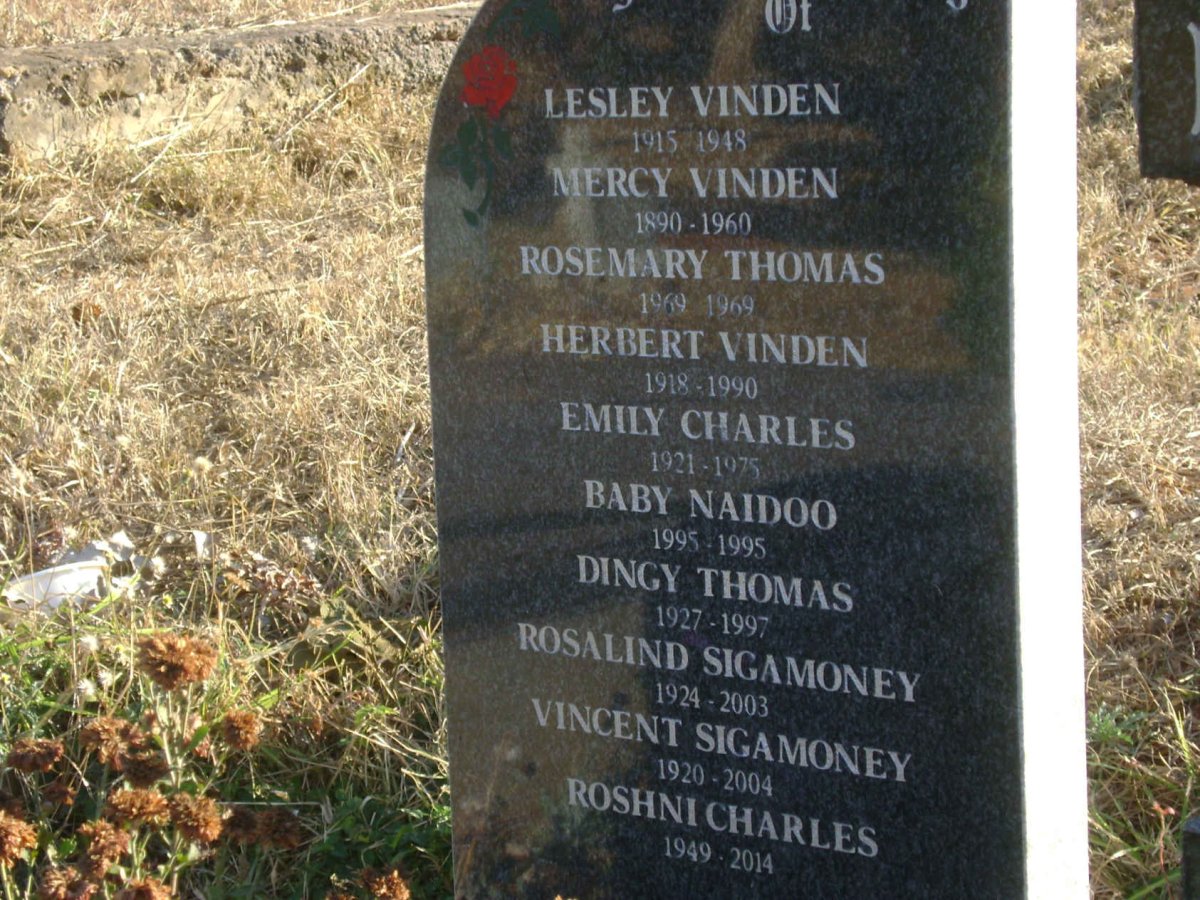 VINDEN Lesley 1915-1948 :: VINDEN Mercy 1890-1960 :: THOMAS Rosemary 1969-1969