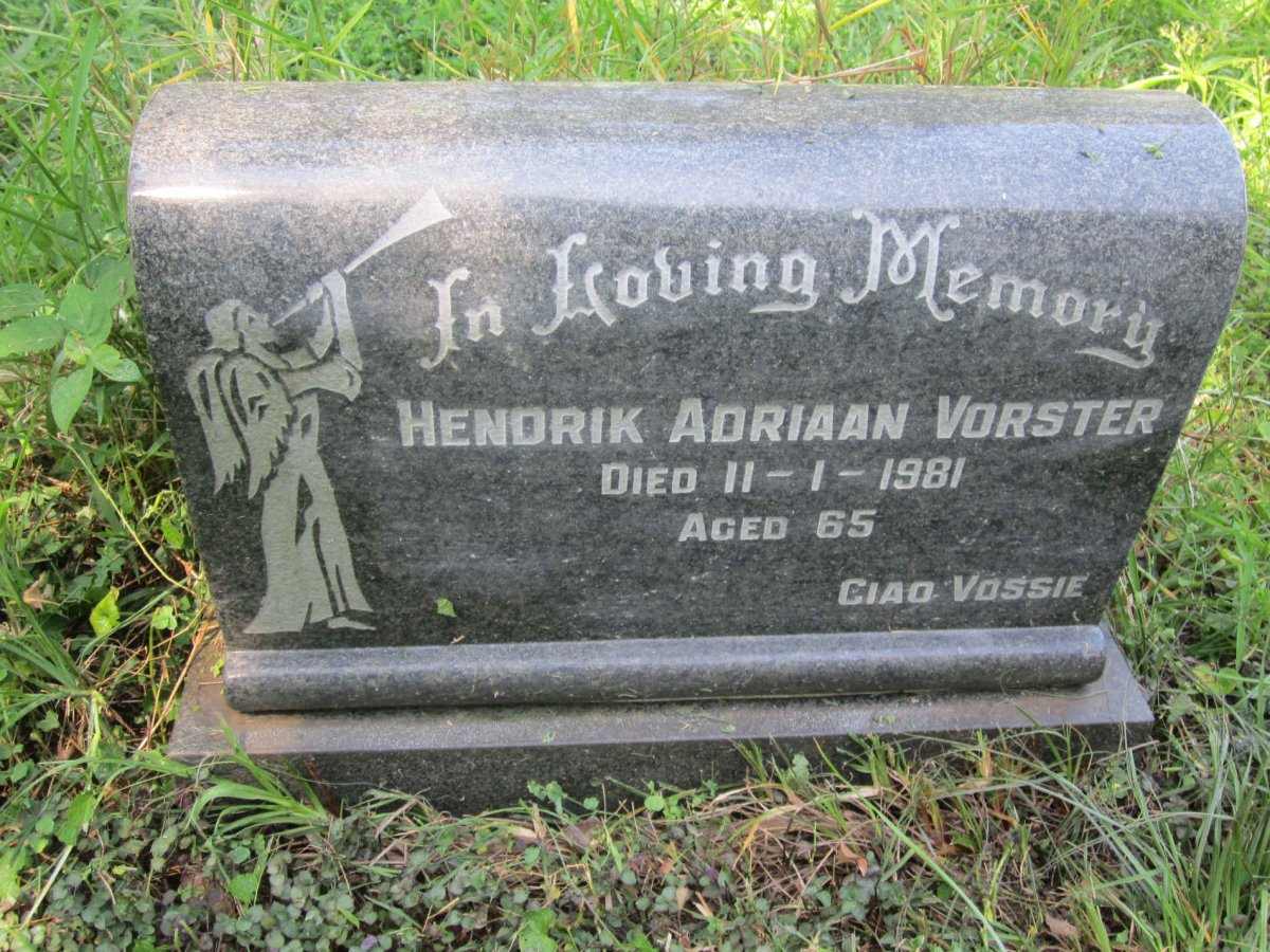 VORSTER Hendrik Adriaan -1981