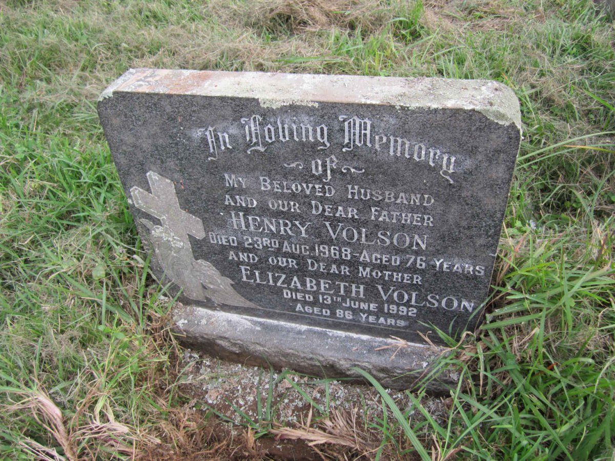 VOLSON Henry -1968 &amp; Elizabeth -1992