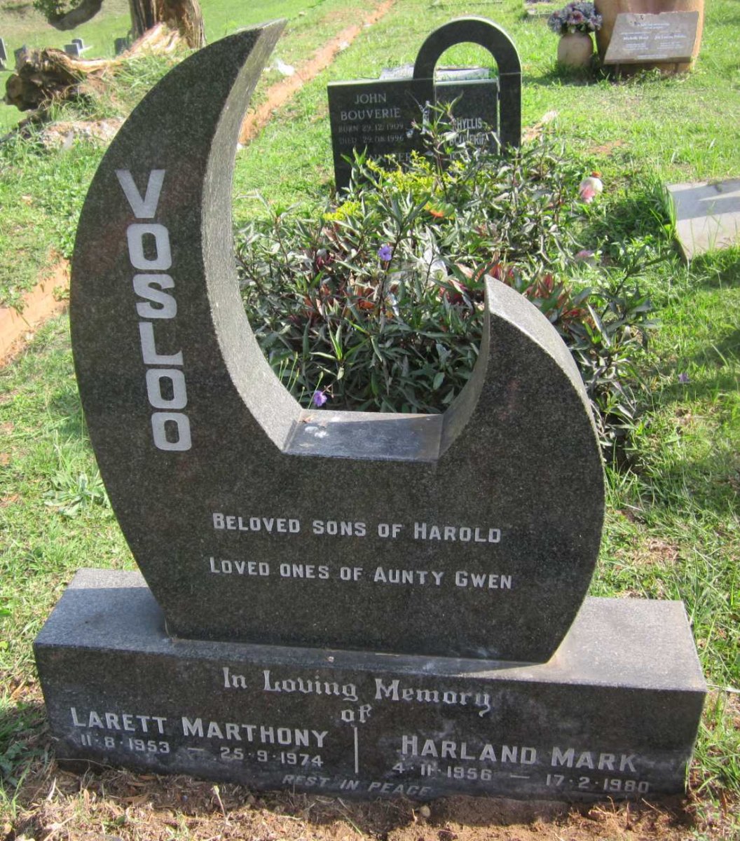 VOSLOO Harland Mark 1956-1980 :: VOSLOO Larett Marthony 1953-1974