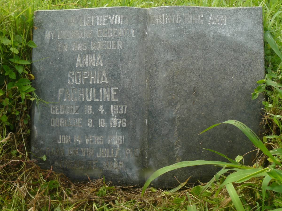 VORSTER Anna Sophia Fachuline 1937-1976