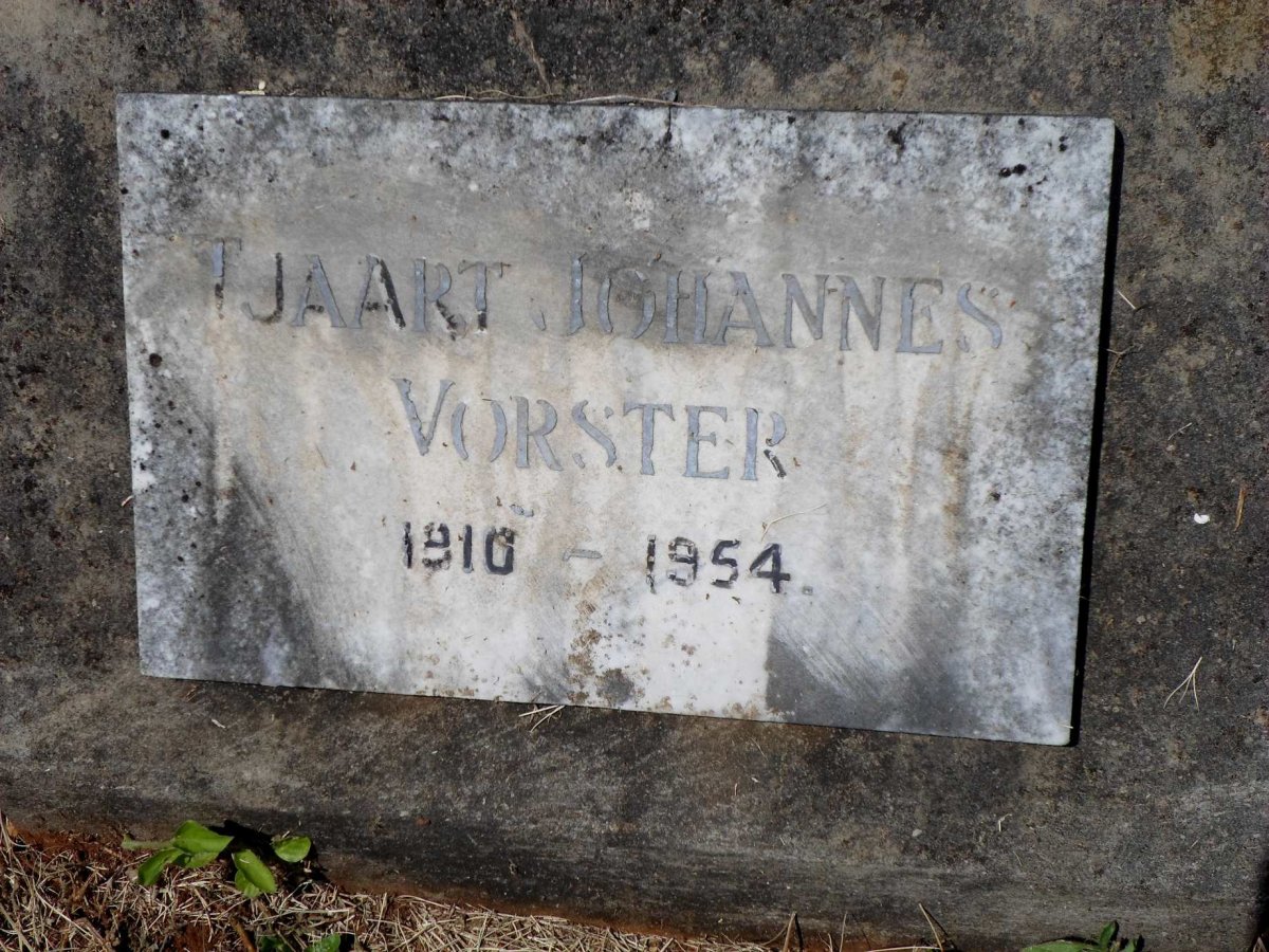 VORSTER Tjaart Johannes 1910-1954