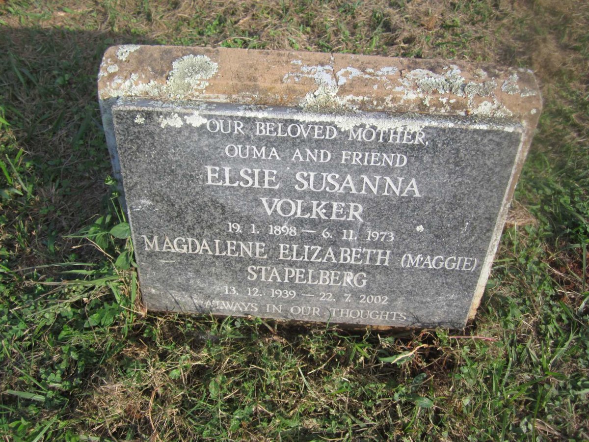 VOLKER Elsie Susanna 1898-1973 :: STAPELBERG Magdalena Elizabeth 1939-2002