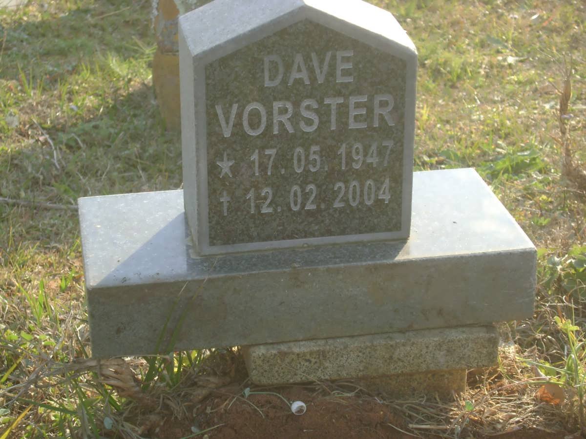 VORSTER Dave 1947-2004