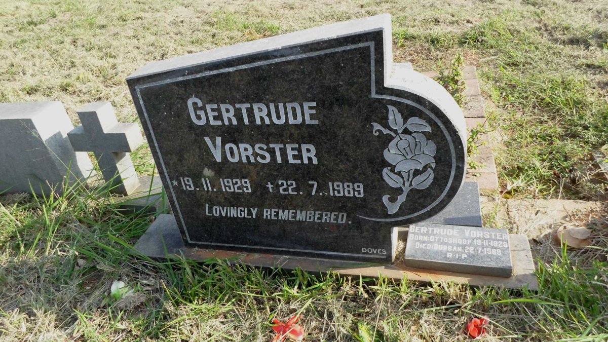 VORSTER Gertrude 1929-1989