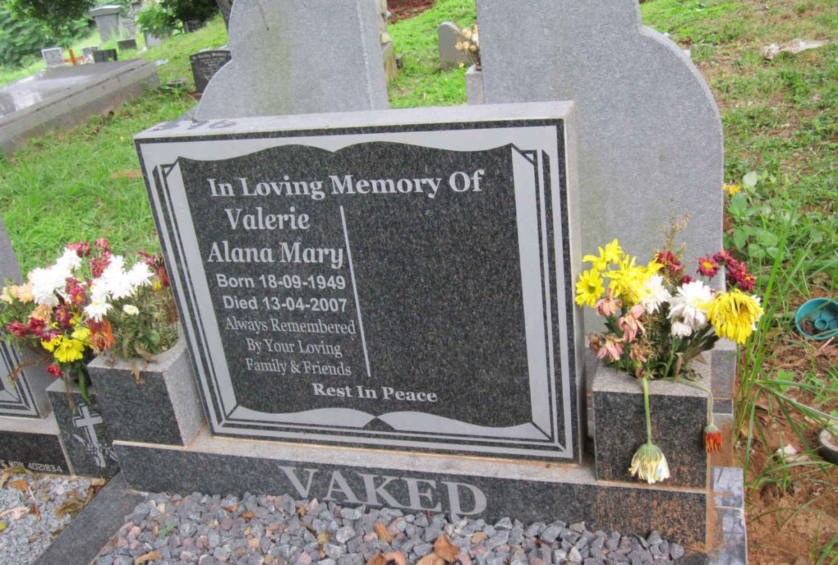VAKED Valerie Alana Mary 1949-2007