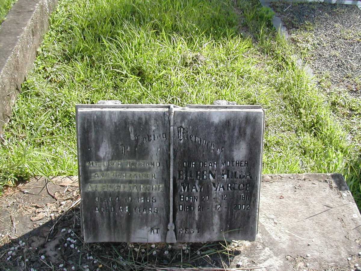 VARCOE Alfred -1965 &amp; Eileen Hilda May 1911-2002