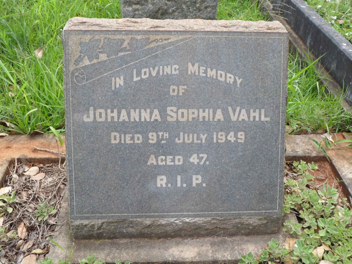 VAHL Johanna Sophia -1949