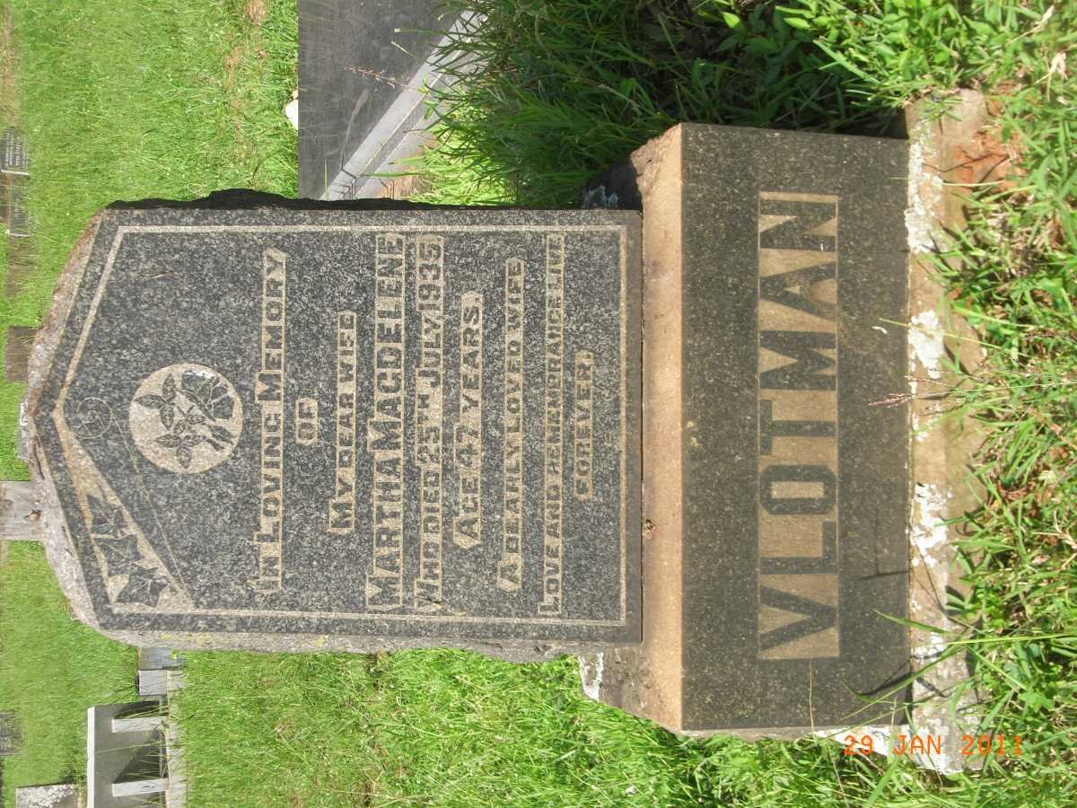 VLOTMAN Martha Magdelene -1935