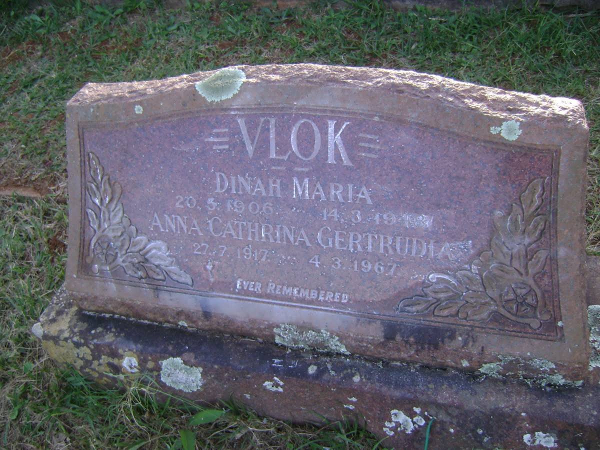 VLOK Dinah Maria 1906-1948 :: VLOK Anna Cathrina Gertrudia 1917-1967