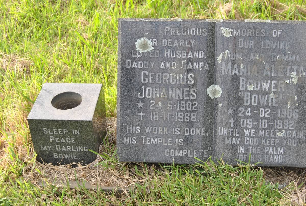 VLOTMAN Georgius Johannes 1902-1968 &amp; Maria Aletta Bouwer 1906-1992