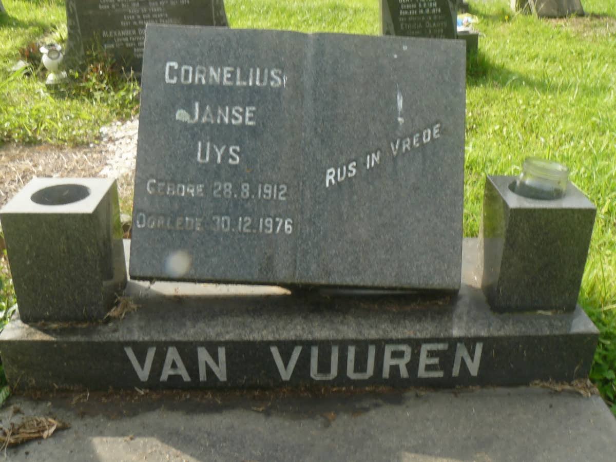 VUUREN Cornelius Janse Uys, van 1912-1976