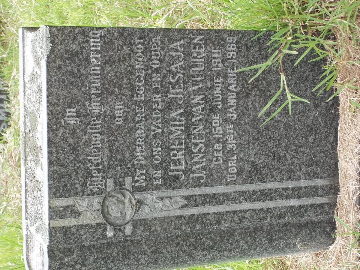 VUUREN Jeremia Jesja, Jansen van 1911-1969