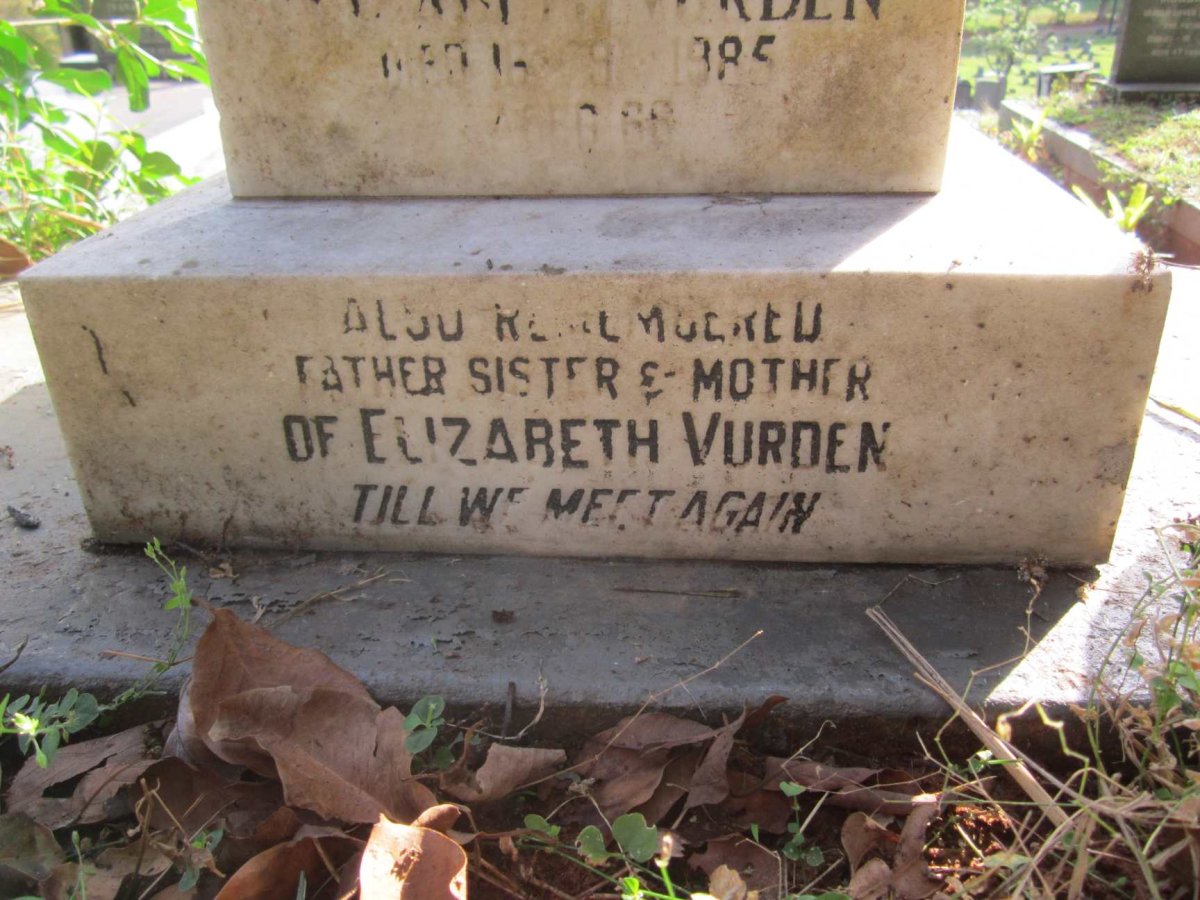 VURDEN Elizabeth -1985
