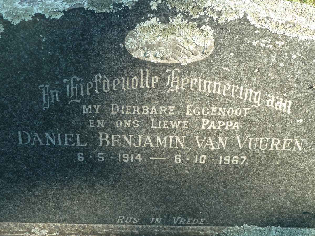 VUUREN Daniel Benjamin, van 1914-1967