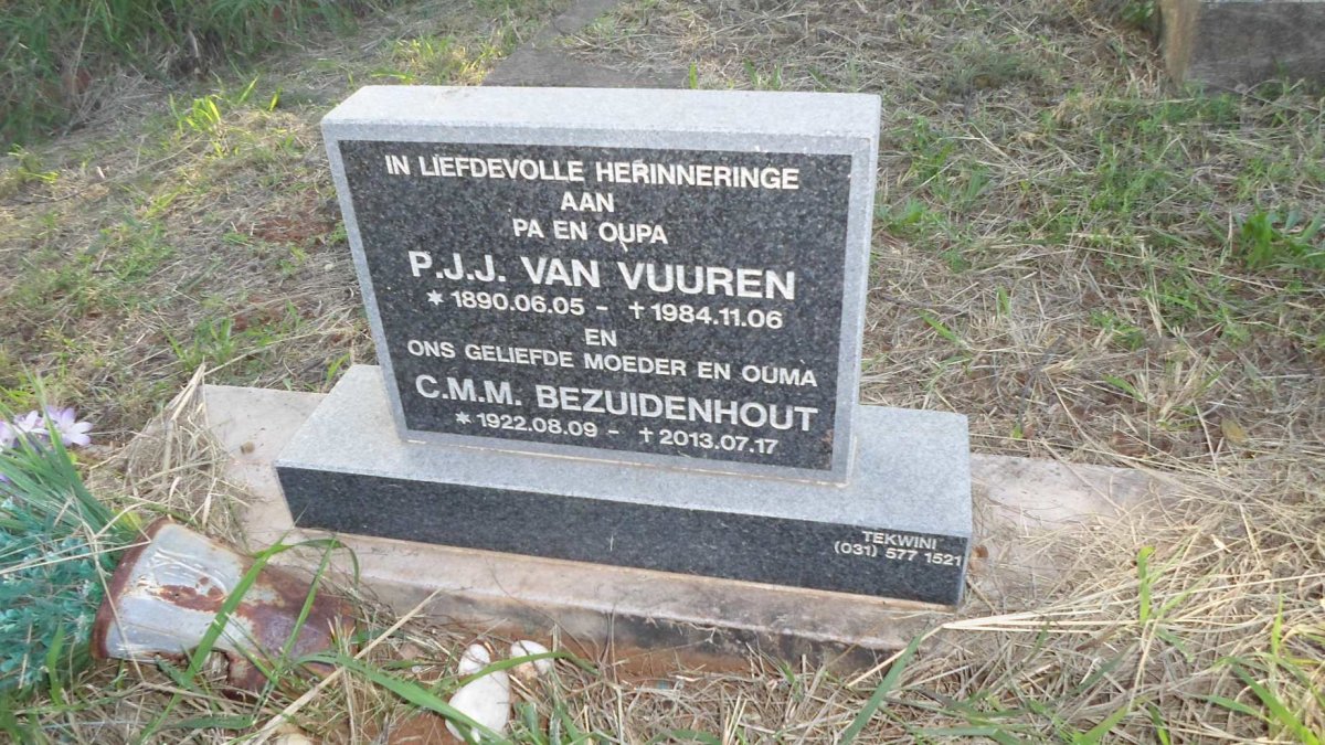 VUUREN P.J.J., van 1890-1984 :: BEZUIDENHOUT C.M.M. 1922-2013