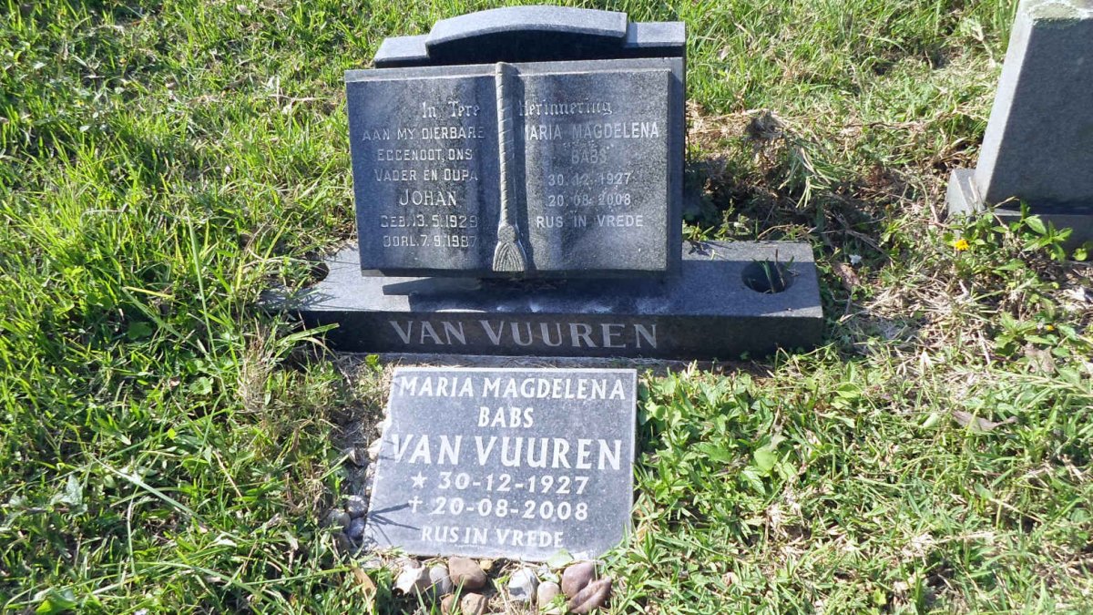 VUUREN Johan, van 1929-1987 &amp; Maria Magdalena 1927-2008