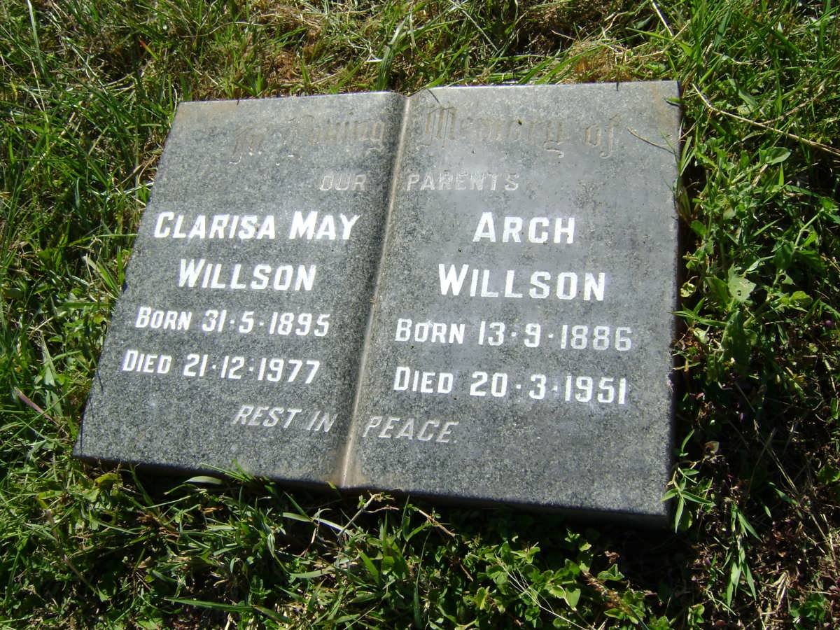 WILLSON Arch 1886-1951 &amp; Clarisa May 1895-1977