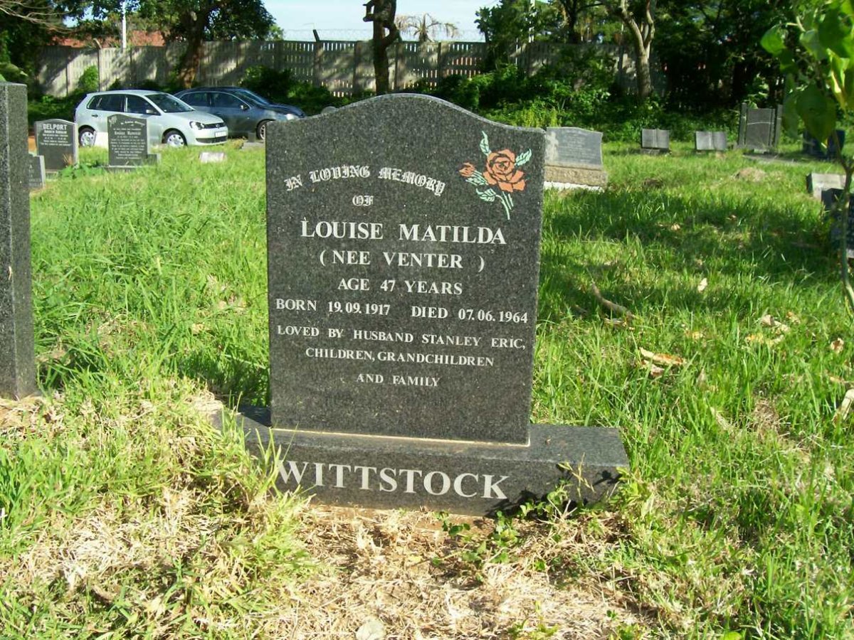 WITTSTOCK Louise Matilda nee VENTER 1917-1964