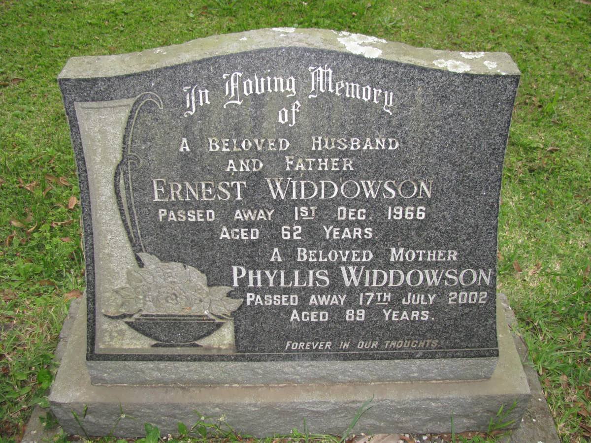 WIDDOWSON Ernest -1966 &amp; Phyllis -2002