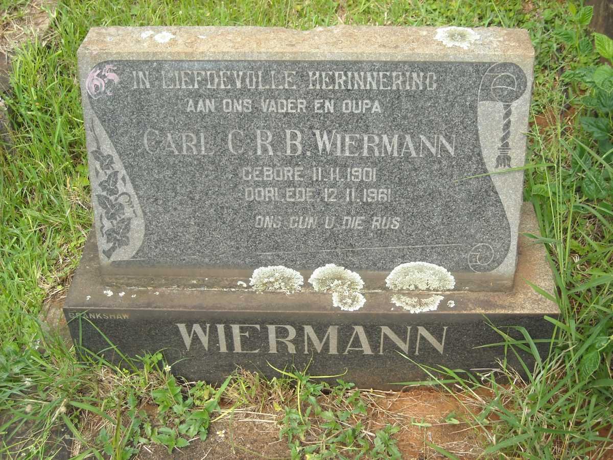 WIERMANN Carl C.R.B. 1901-1961