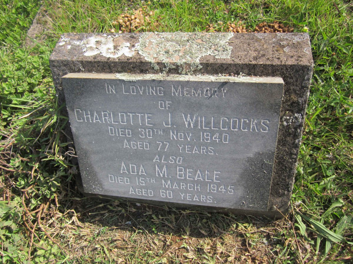 WILLCOCKS Charlotte J. -1940 :: BEALE Ada M. -1945
