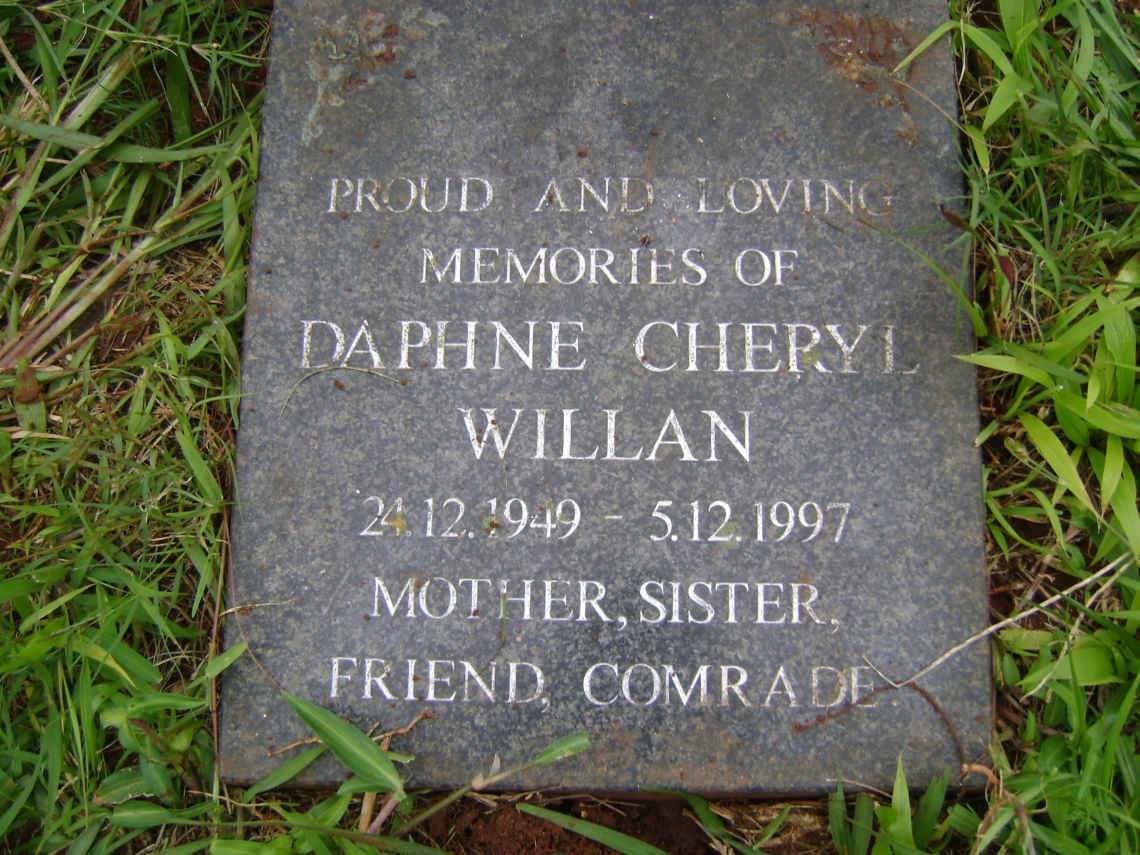 WILLAN Daphne Cheryl 1949-1997